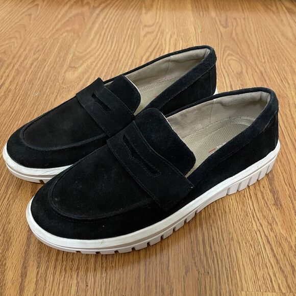 BLONDO Black suede leather slip on waterproof loafer sneakers size US 6.5 - Picture 2 of 8
